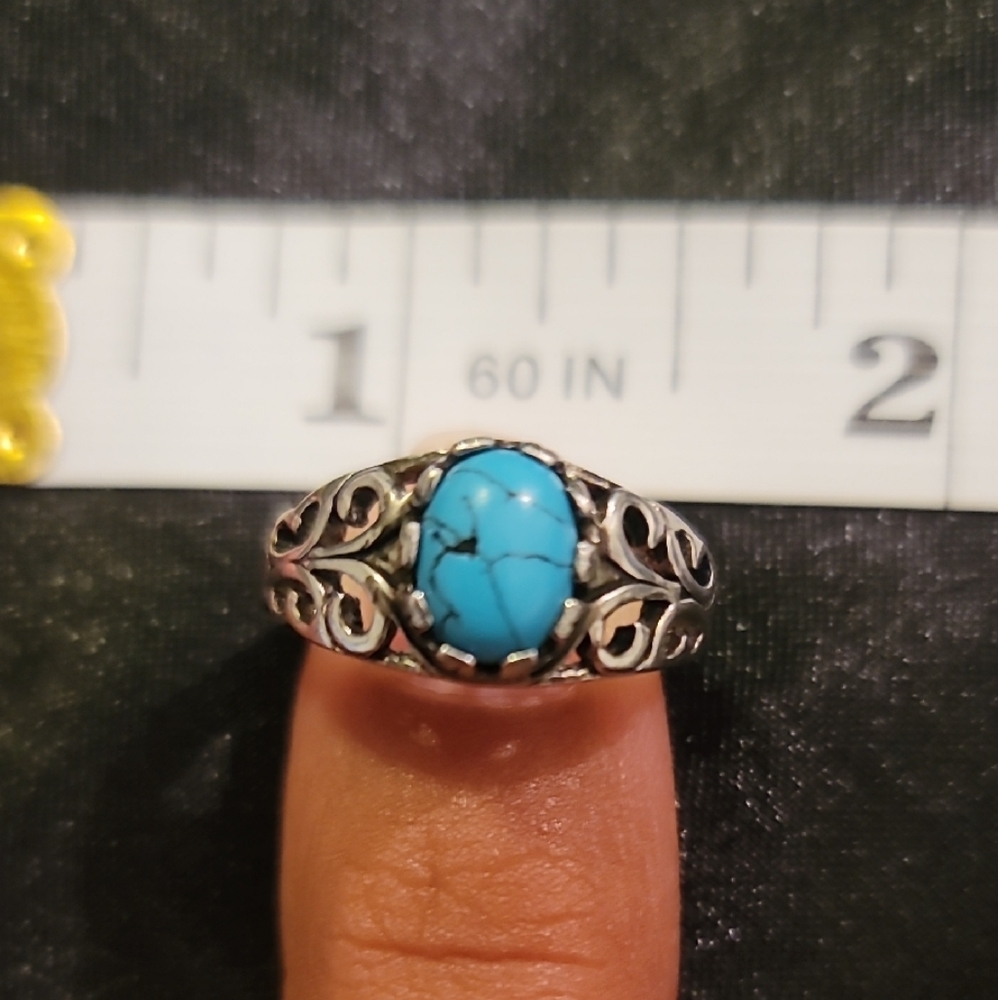 Seta Turquoise Sterling Silver Ring - image 8